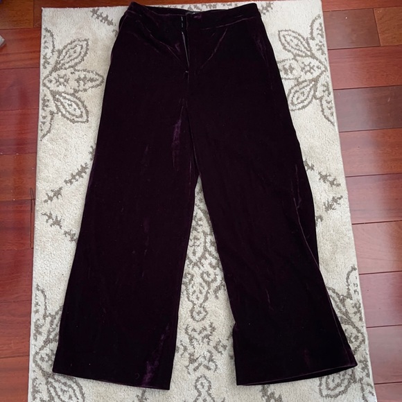 Velour bootcut pants - Picture 1 of 2